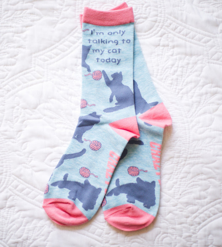 Women's I'm Only Talking To My Cat Today Socks