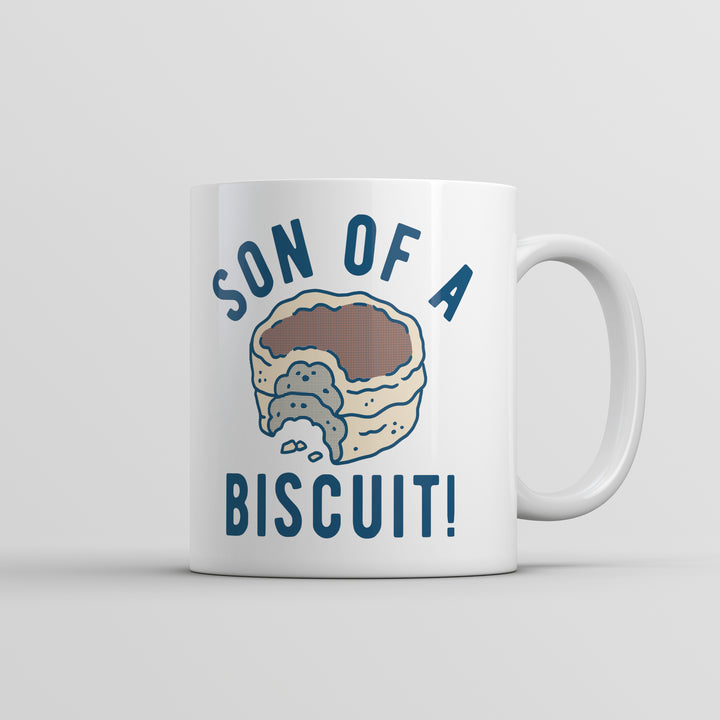 Funny White Son Of A Biscuit Coffee Mug Nerdy sarcastic Food Tee