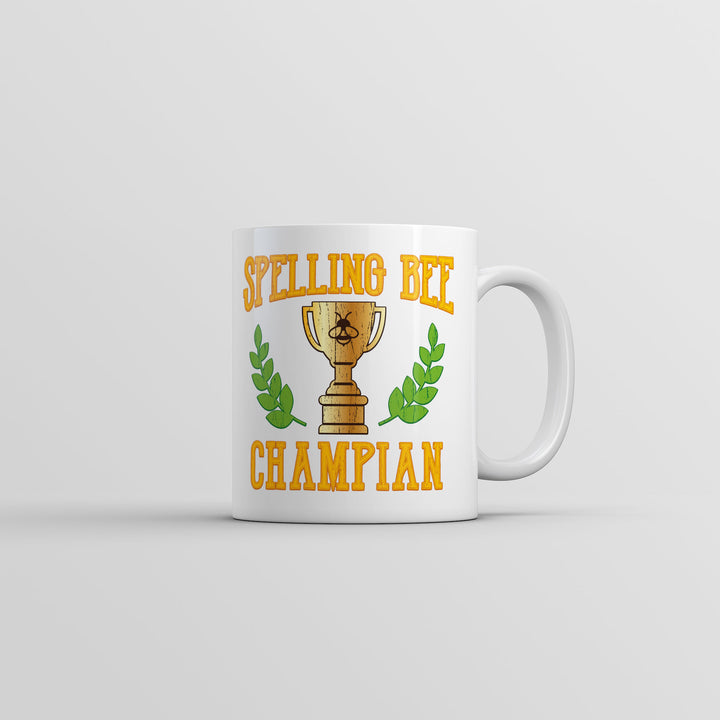 Funny White Spelling Bee Champian Coffee Mug Nerdy sarcastic Nerdy Tee