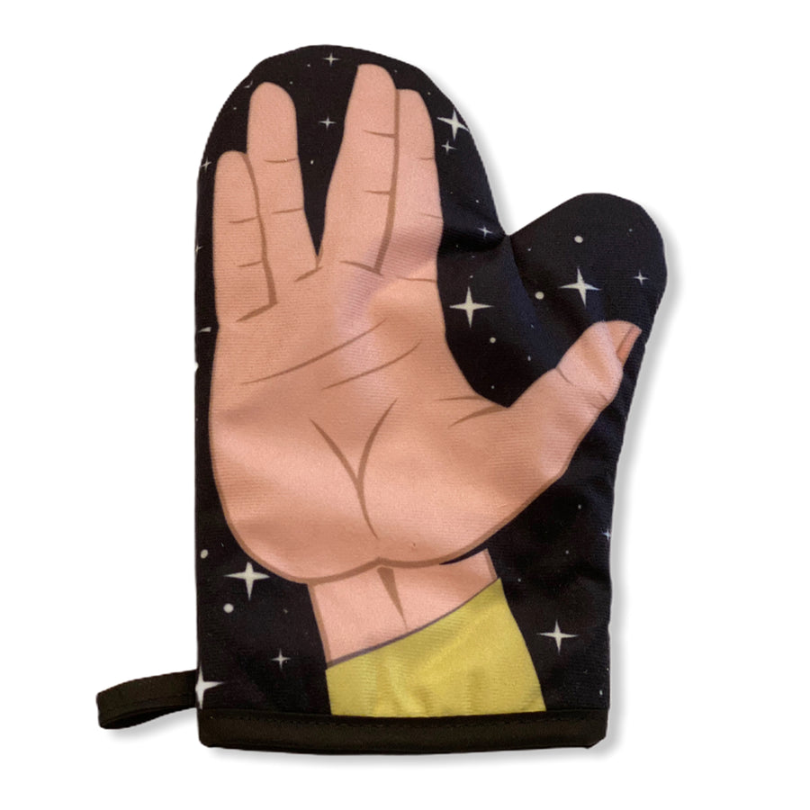 Funny Black Spock Hand Oven Mitt Nerdy Nerdy TV & Movies Tee