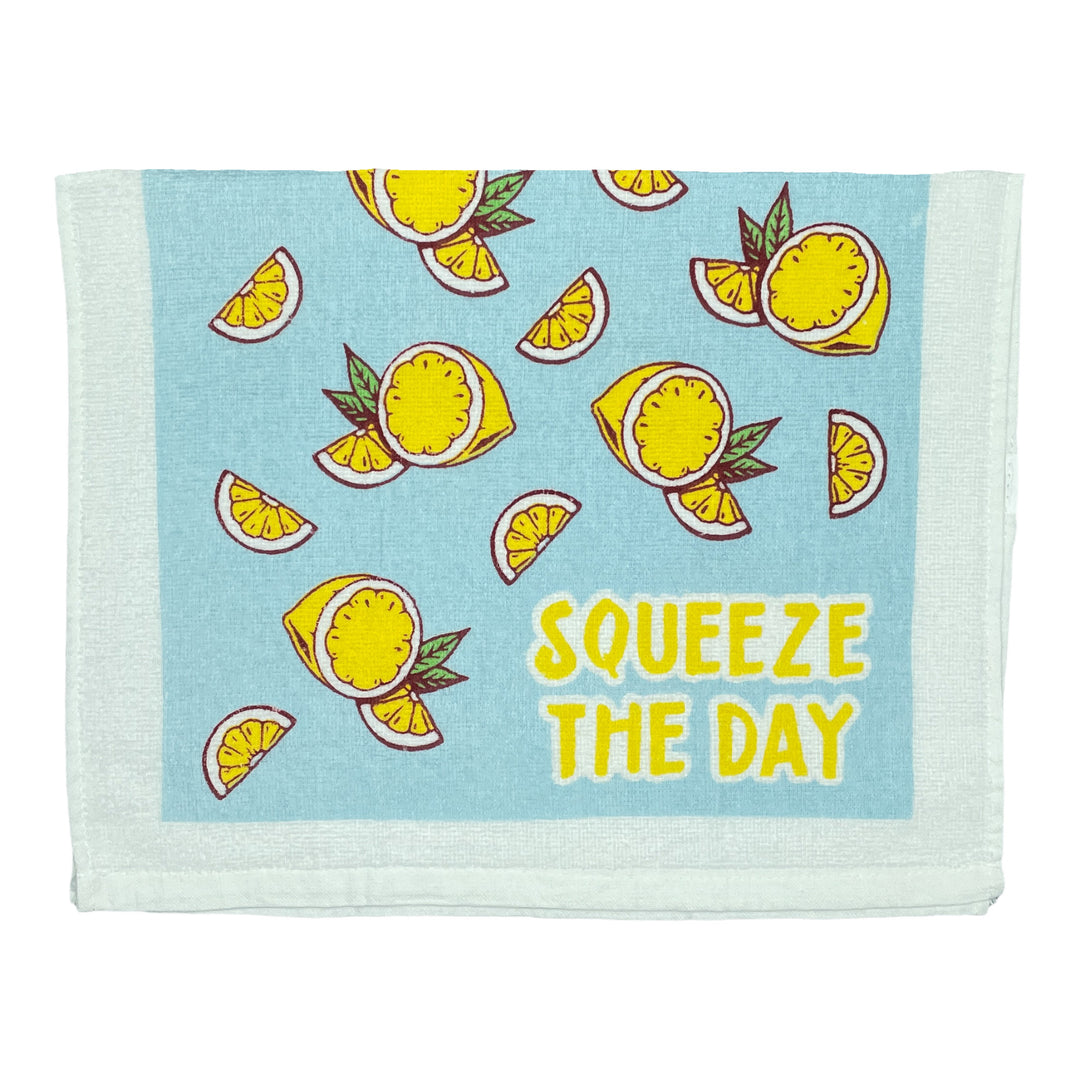 Funny Squeeze The Day Squeeze The Day Tea Towel Nerdy Food Motivational Tee