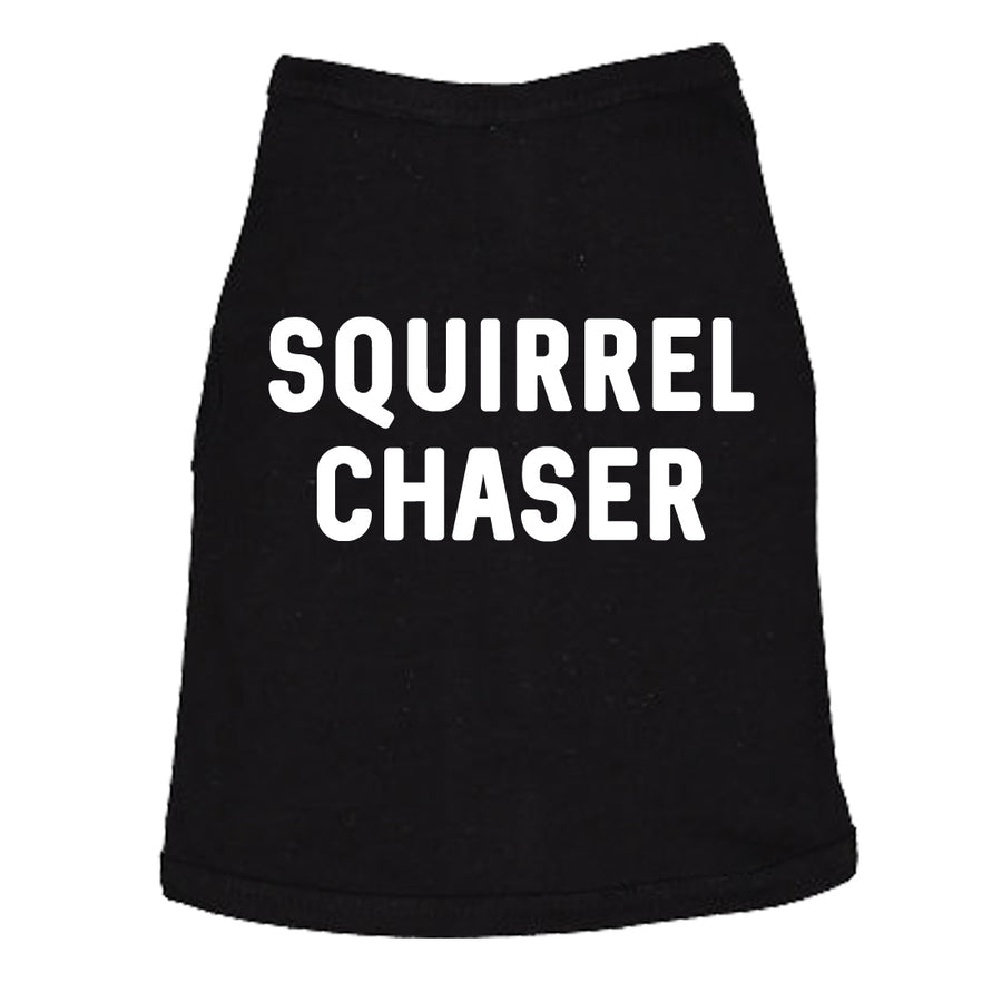 Funny Black Squirrel Chaser Dog Shirt Nerdy Dog Tee