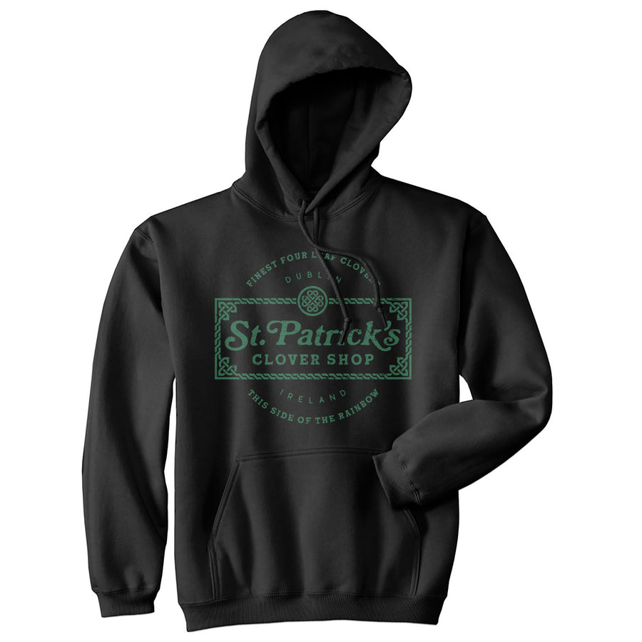 Funny Heather Black Saint Patricks Clover Shop Hoodie Nerdy Saint Patrick's Day Sarcastic Tee