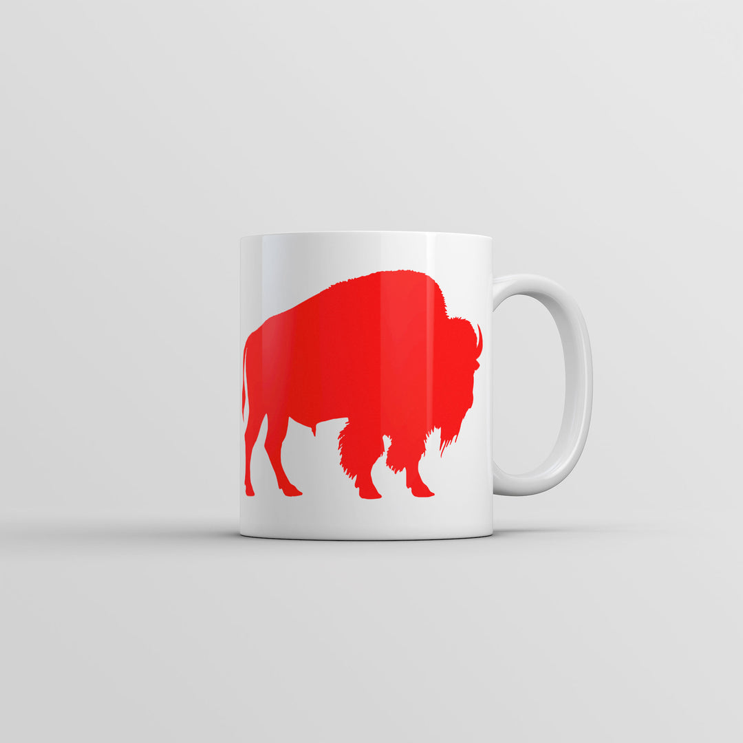 Funny White Standing Buffalo Coffee Mug Nerdy Football animal Tee