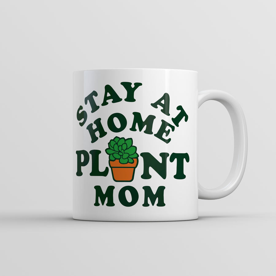 Funny White Stay At Home Plant Mom Coffee Mug Nerdy sarcastic Tee