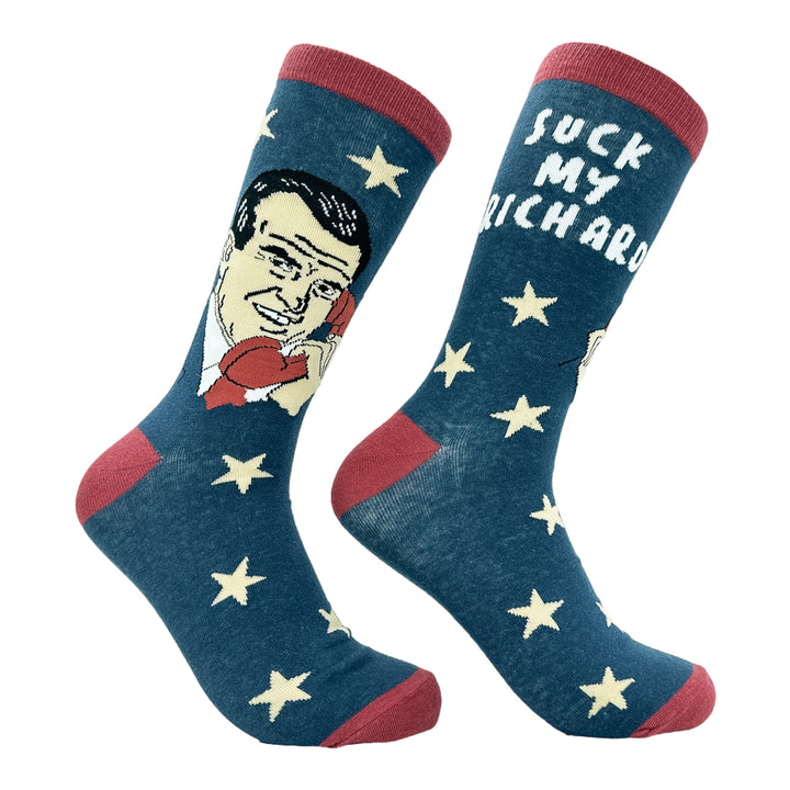 Funny Multi - RICHARD Men's Suck My Richard Sock Nerdy Sex Political Sarcastic Tee