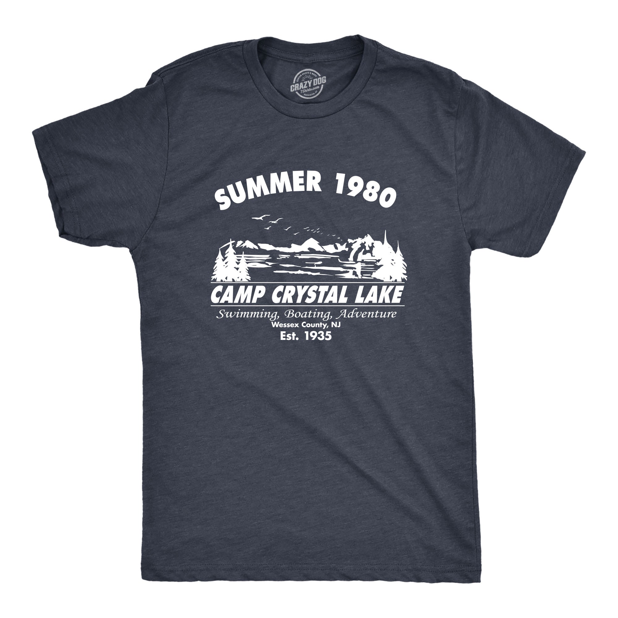 Summer 1980 Camp Crystal Lake Men's T Shirt - Crazy Dog T-Shirts