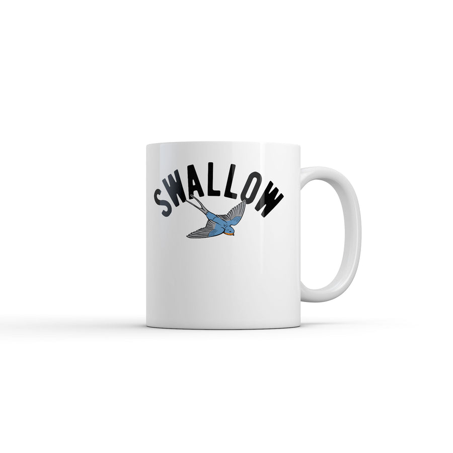 Funny White Swallow Coffee Mug Nerdy animal sarcastic Tee