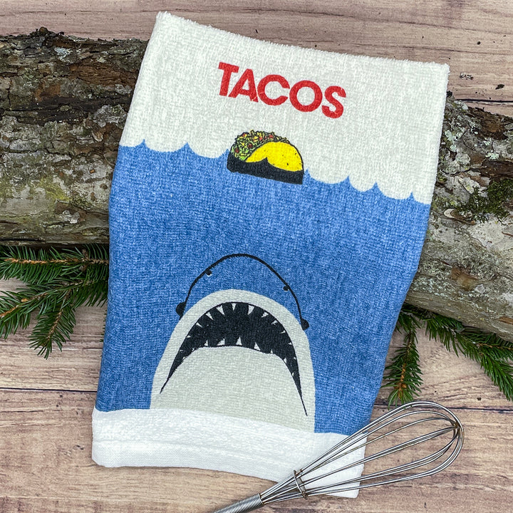 Tacos Shark Tea Towel Tea Towel