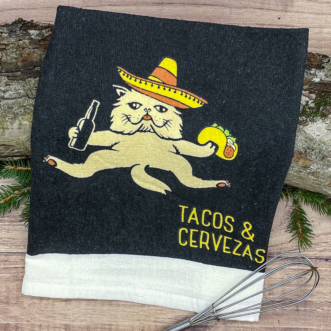 Tacos And Cervezas Tea Towel Tea Towel