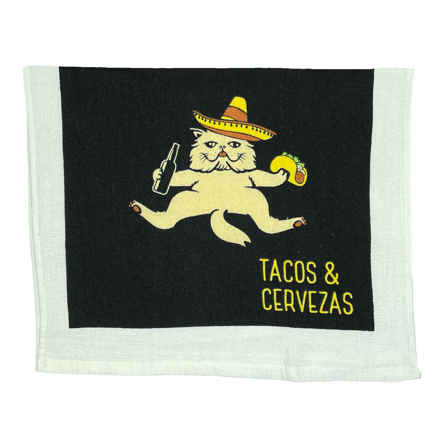 Funny Tacos And Cervezas Tacos And Cervezas Tea Towel Nerdy Cinco De Mayo Food Beer Tee