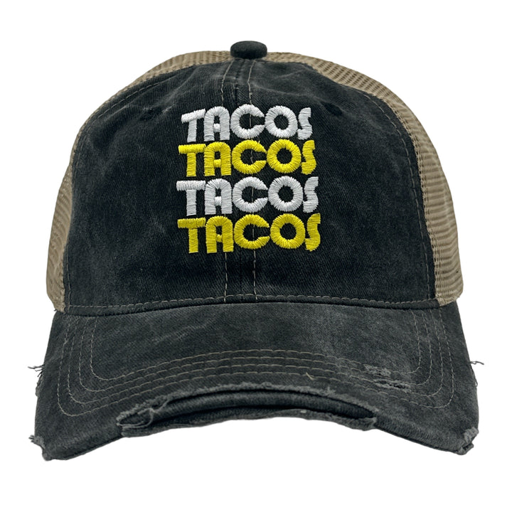 Funny Trucker Black - Tacos Tacos Tacos Tacos Tacos Tacos Nerdy Food Tee