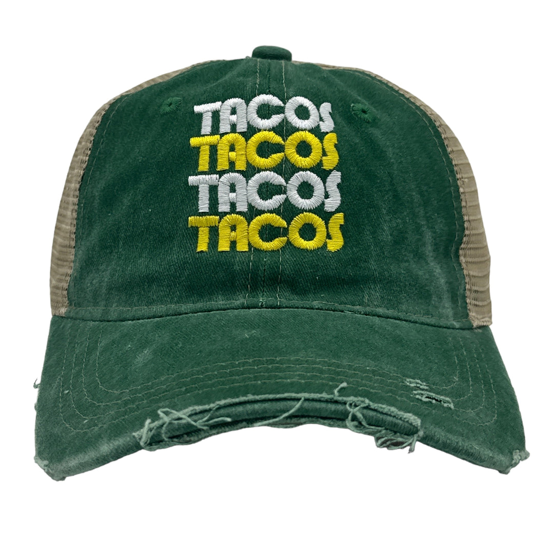 Funny Trucker Green - Tacos Tacos Tacos Tacos Tacos Tacos Nerdy Food Tee