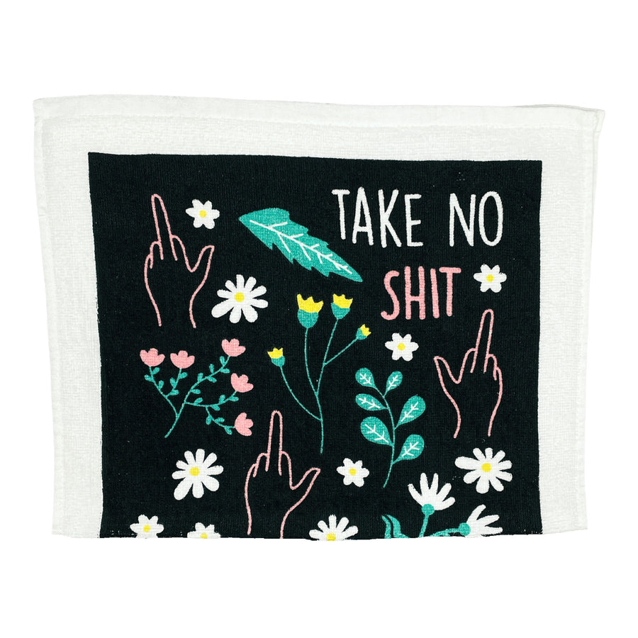 Funny Take No Shit Take No Shit Give No Fucks Tea Towel Nerdy Sarcastic Tee