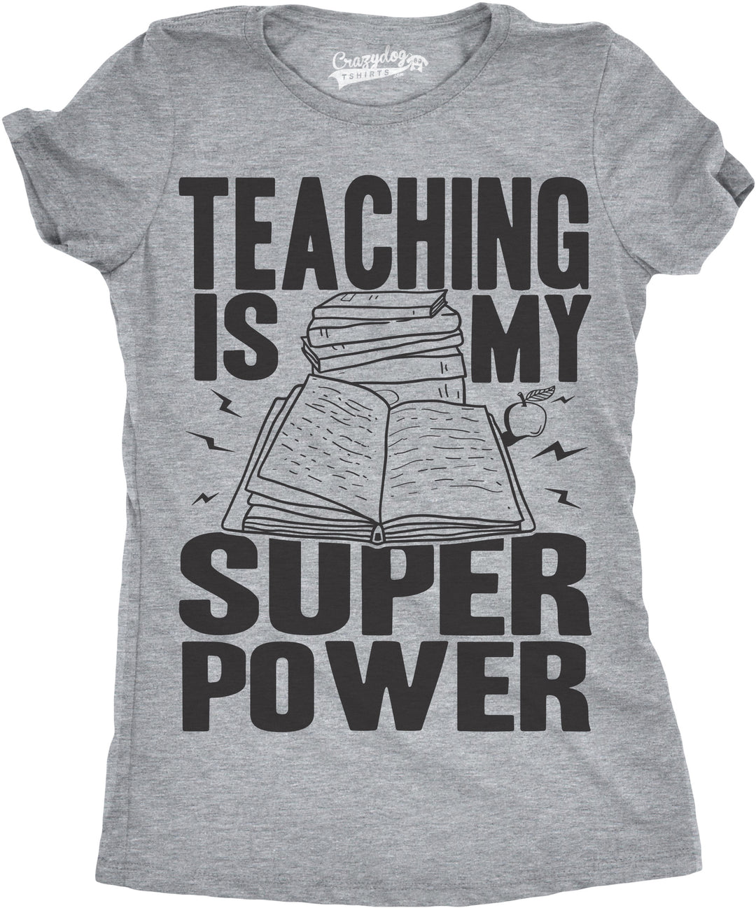 Funny Light Heather Grey Womens T Shirt Nerdy Teacher Tee