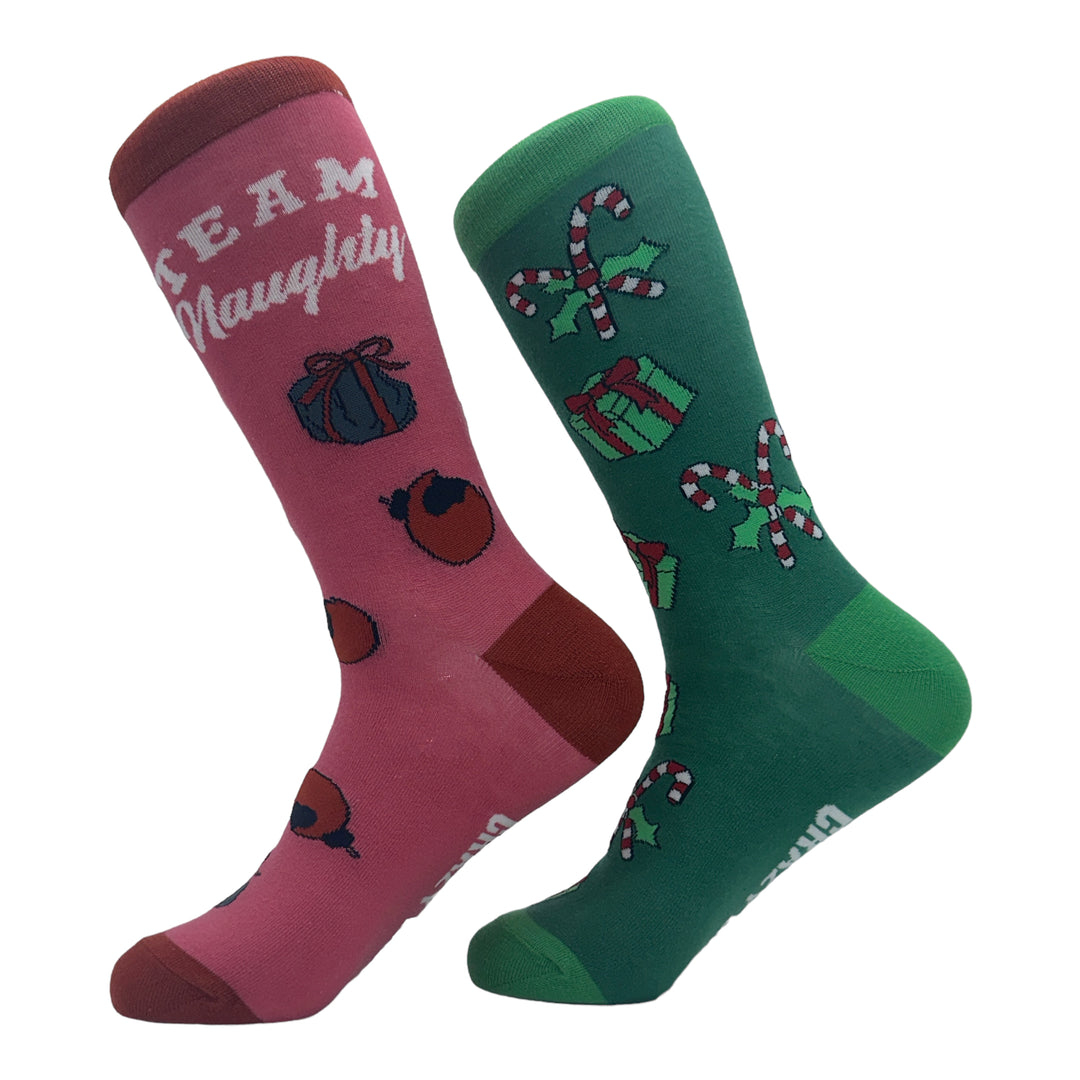 Women's Team Naughty Team Nice Socks