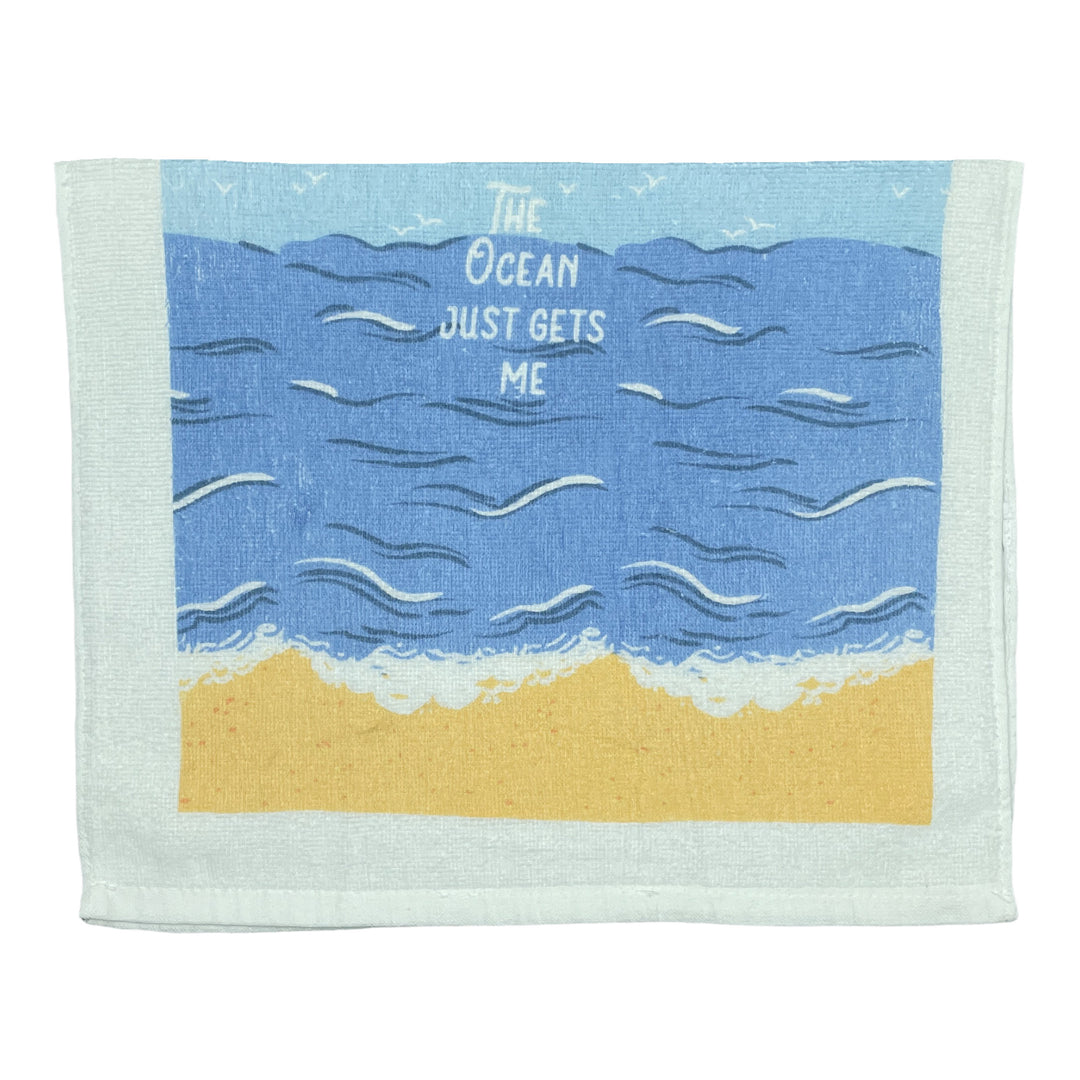 Funny Ocean Just Gets Me The Ocean Just Gets Me Tea Towel Nerdy Vacation Tee