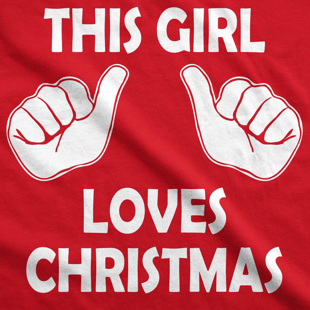 This Girl Loves Christmas Youth T Shirt