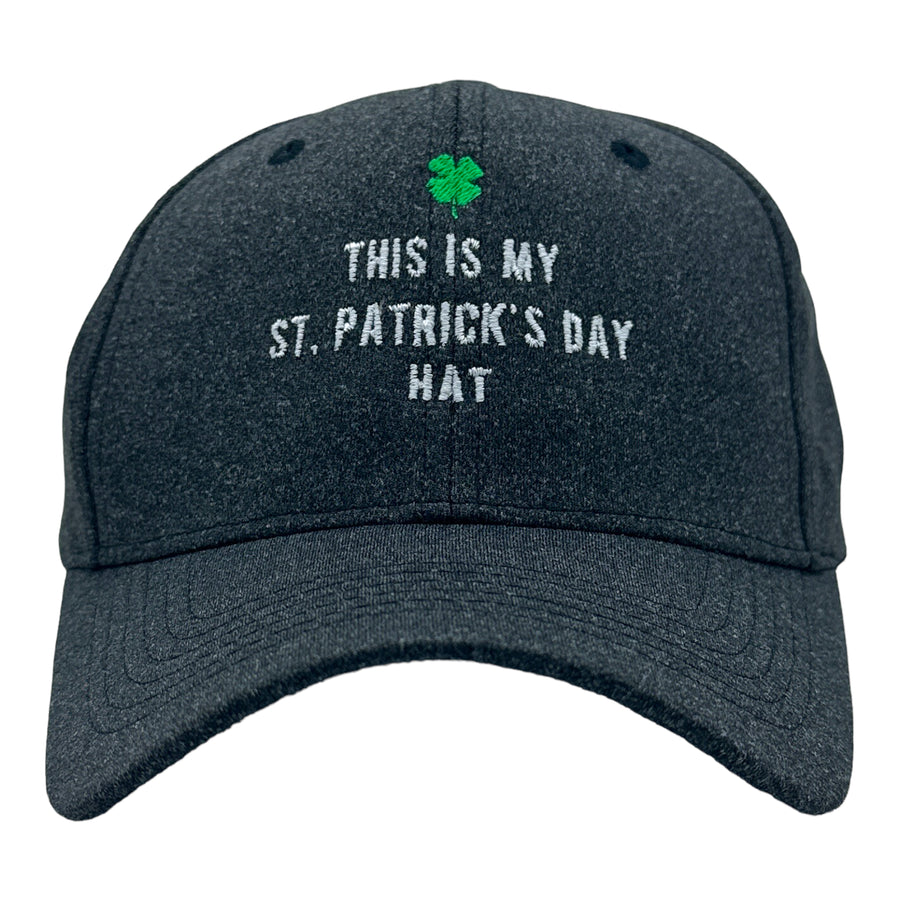 Funny Black - This Is My Saint Patricks Day Hat This is My St Patricks Day Hat Nerdy Saint Patrick's Day Tee