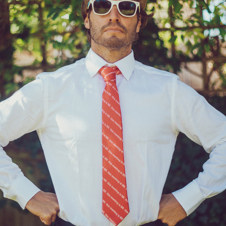 This Meeting Is BS Neck Tie Tie