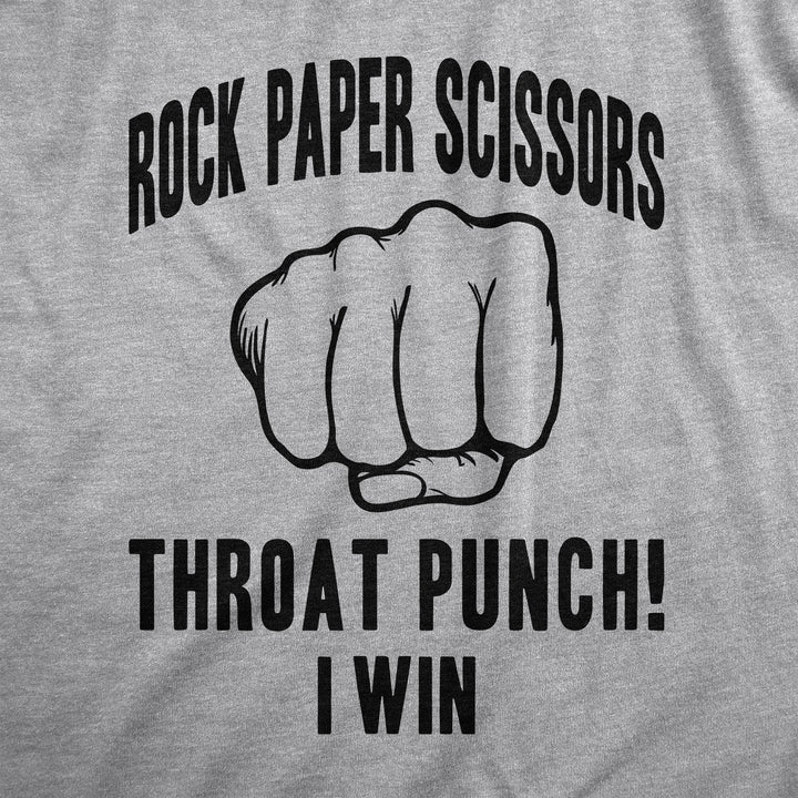 Rock Paper Scissors Throat Punch Womens V-Neck