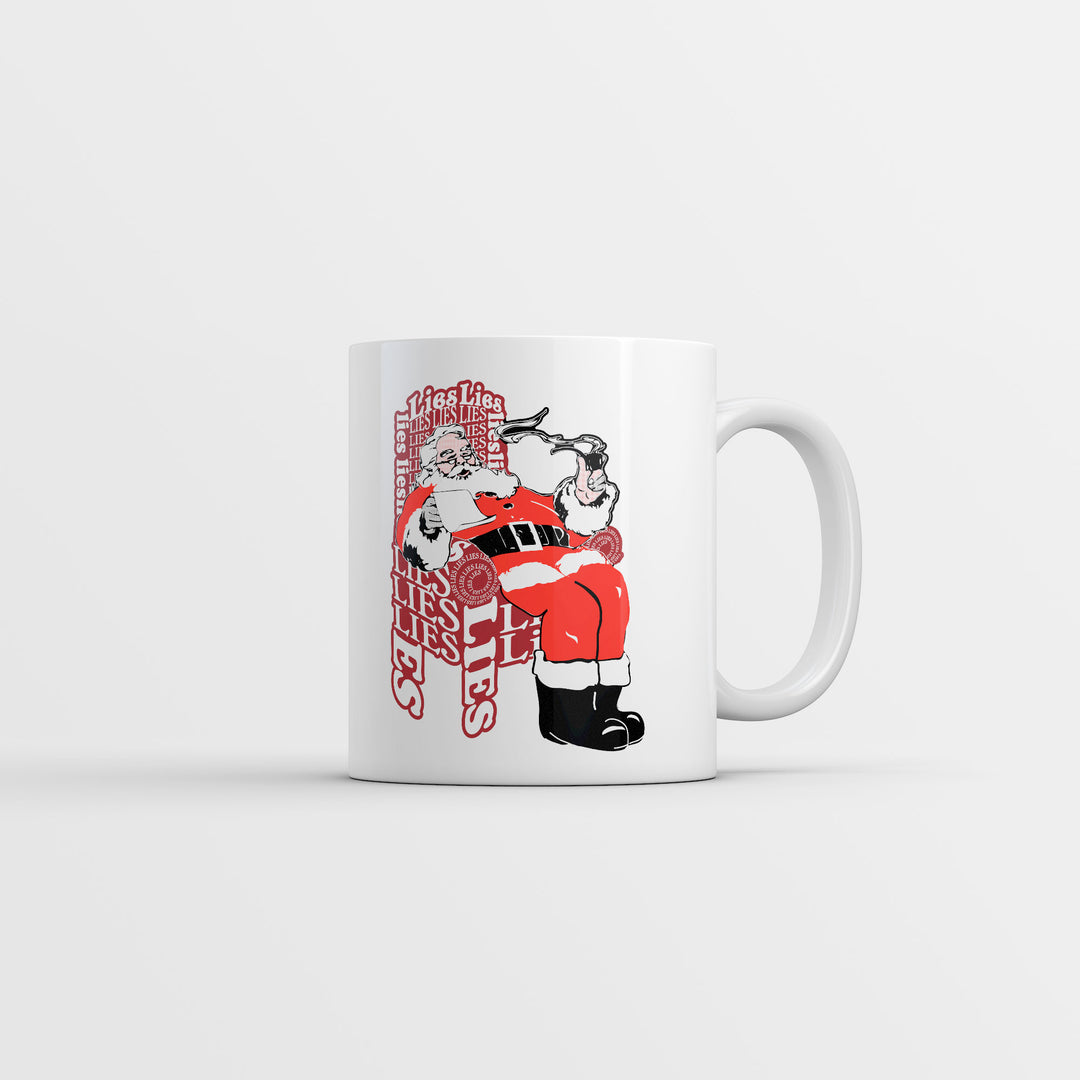 Funny White Santas Throne Of Lies Coffee Mug Nerdy Christmas sarcastic Tee