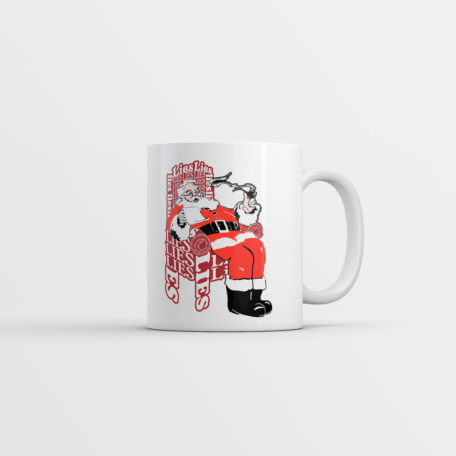 Funny White Santas Throne Of Lies Coffee Mug Nerdy Christmas sarcastic Tee