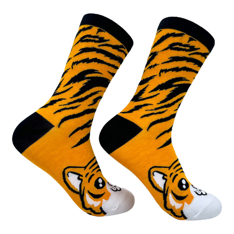 Funny Multi - TIGER Women's Tiger Sock Nerdy animal Tee