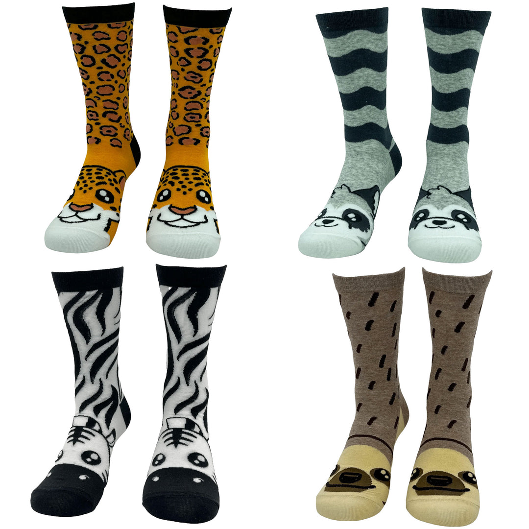 Womens Toe Animal Sock 8 Pack Socks