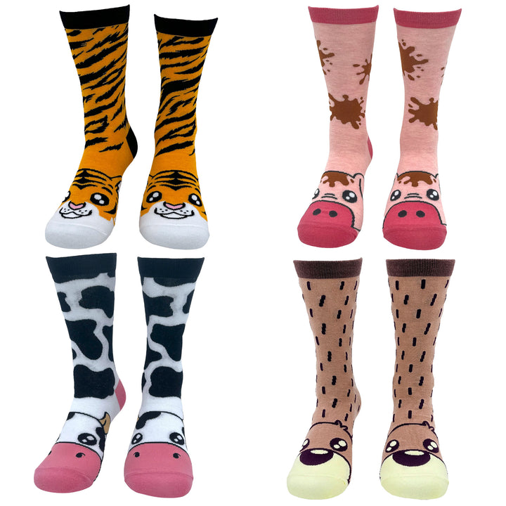 Womens Toe Animal Sock 8 Pack Socks