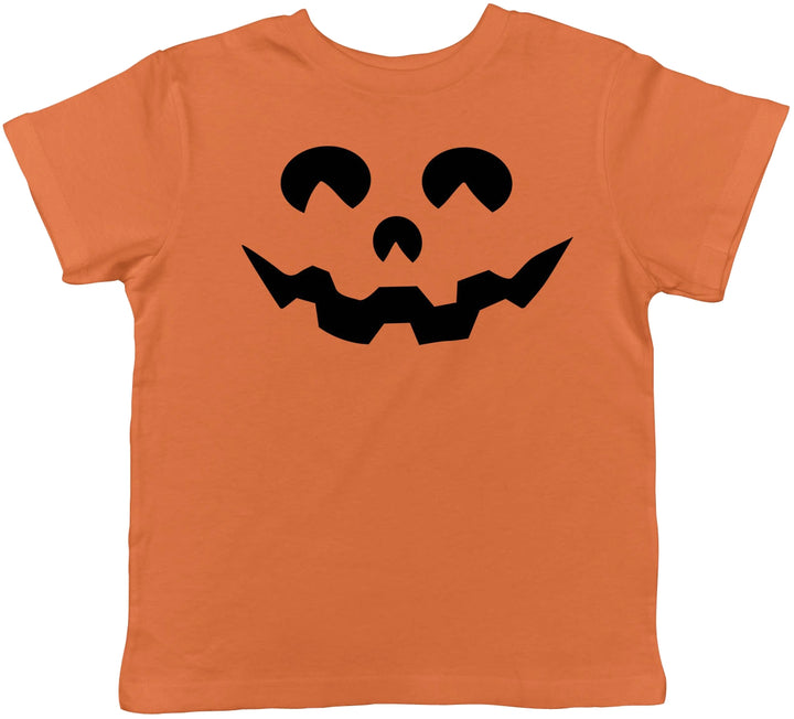 Funny Orange Cartoon Eyes Pumpkin Face Toddler T Shirt Nerdy Halloween Tee