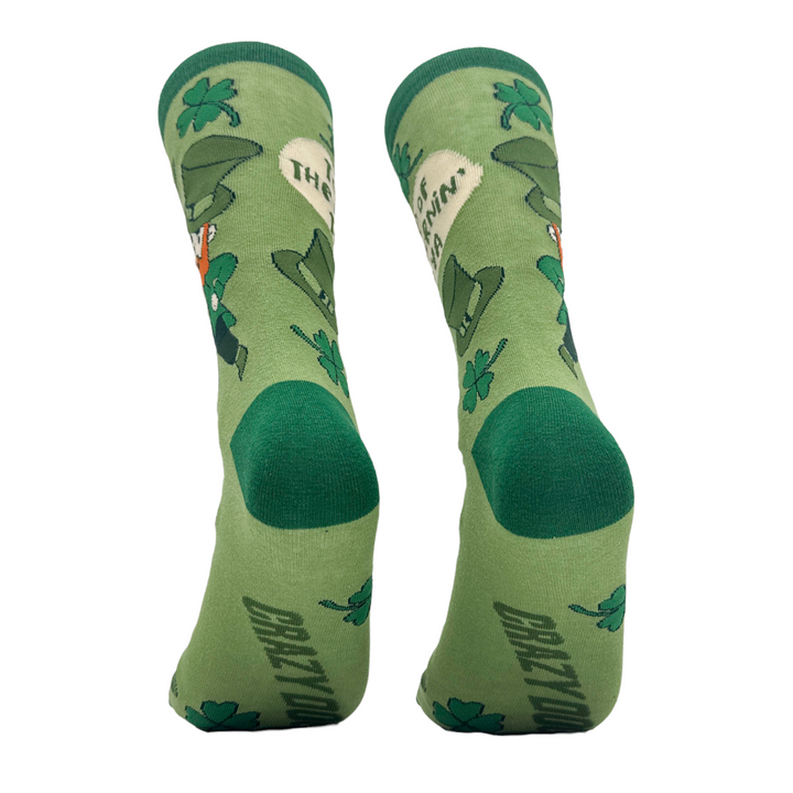 Men's Top Of The Morning To Ya Socks Funny Cute St Paddys Day Leprechaun Footwear