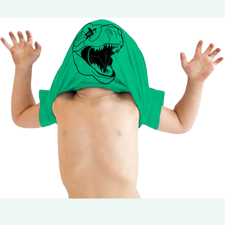 Funny Ask Me About My T-Rex Toddler T Shirt Nerdy Dinosaur Flip Tee