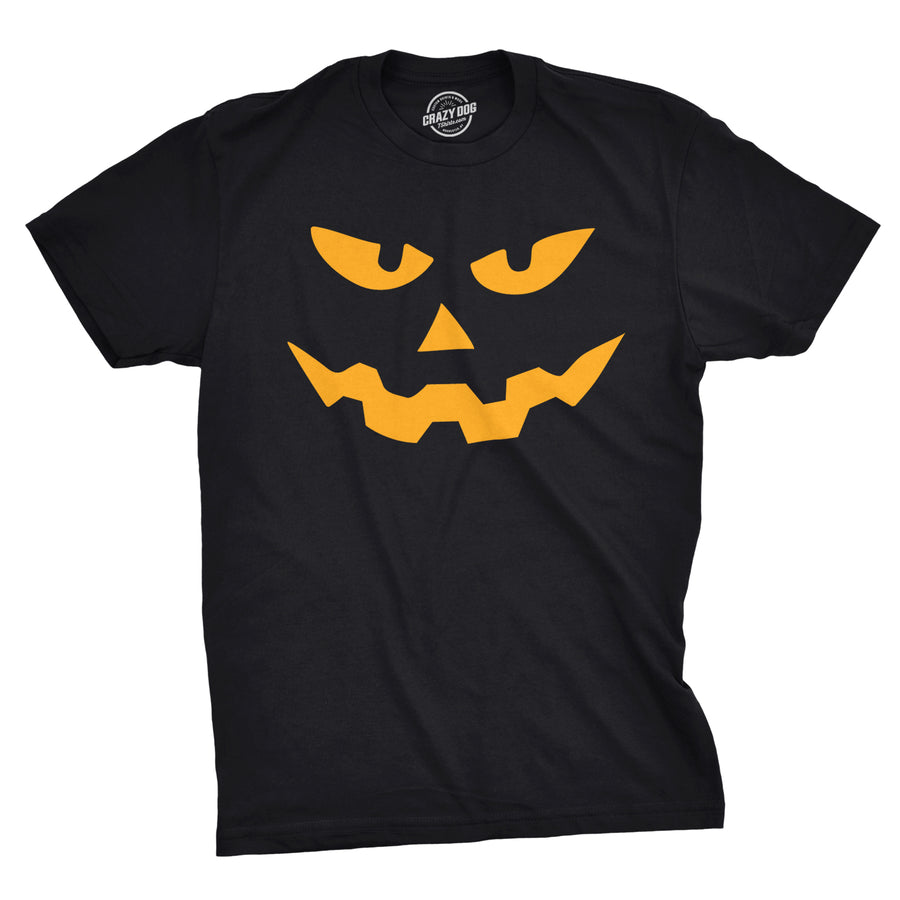 Funny Heather Black Triangle Nose Pumpkin Face Halloween Mens T Shirt Nerdy Halloween Tee