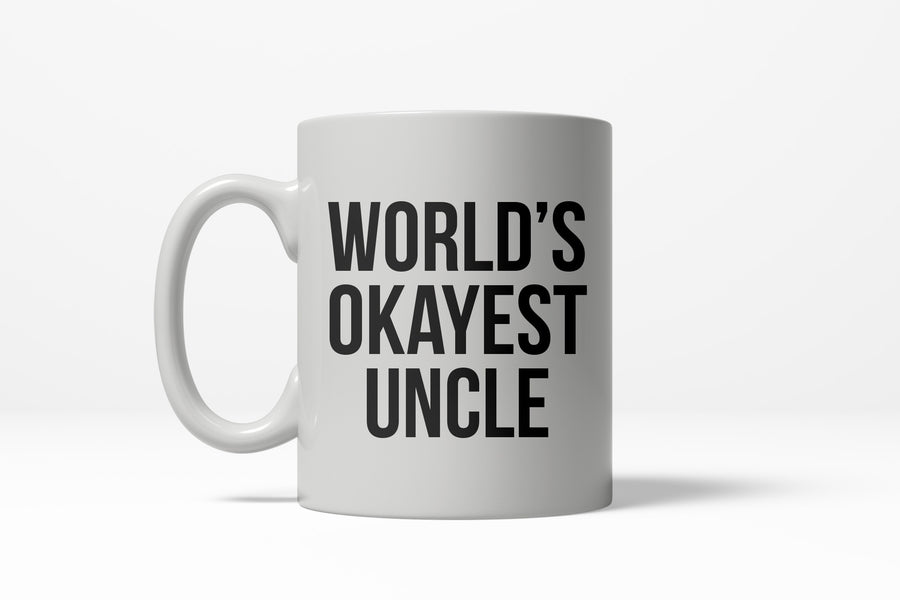 Funny White World's Okayest Uncle Coffee Mug Nerdy okayest uncle Tee