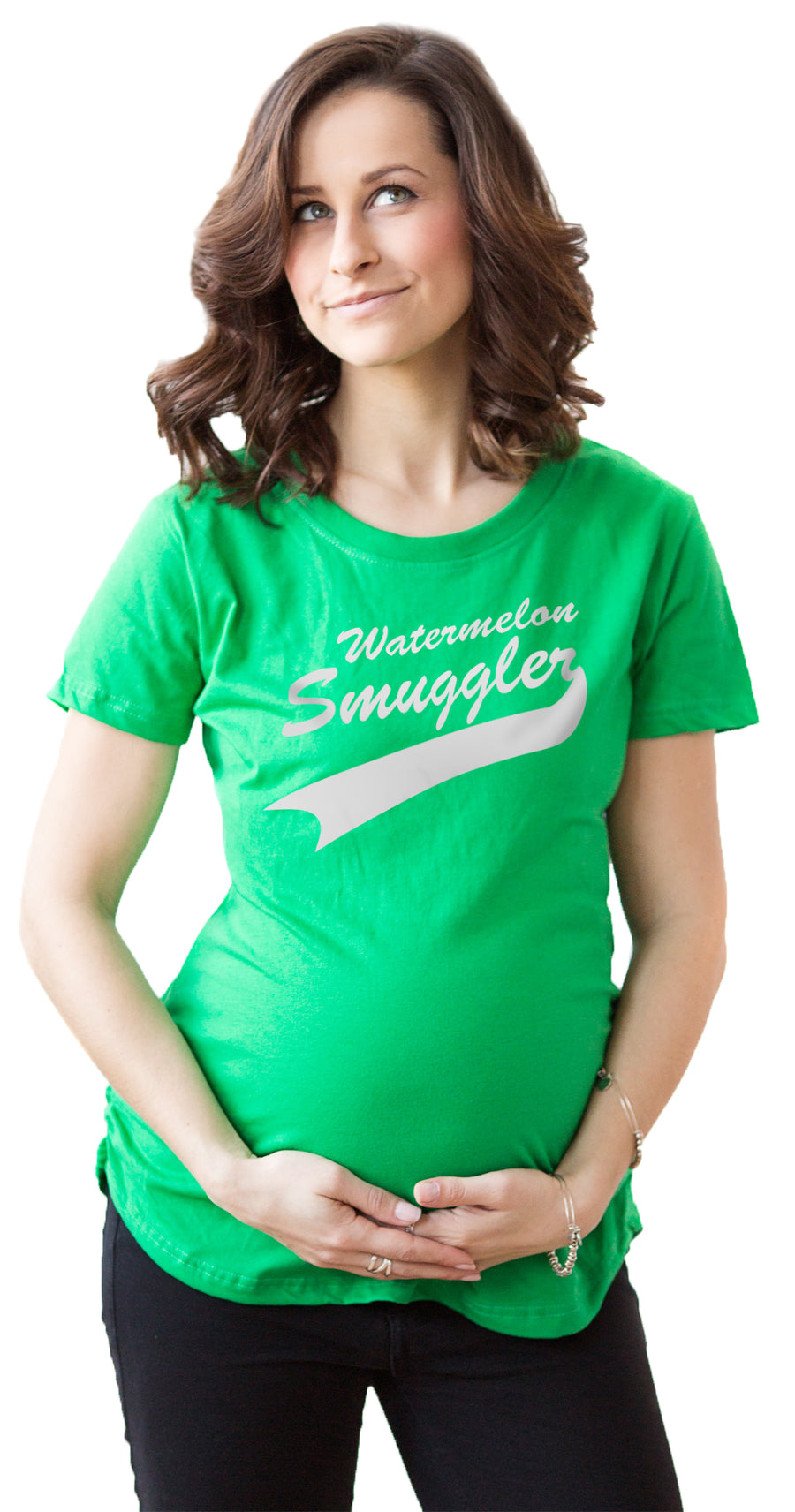 Funny Watermelon Smuggler Maternity T Shirt Nerdy food Tee