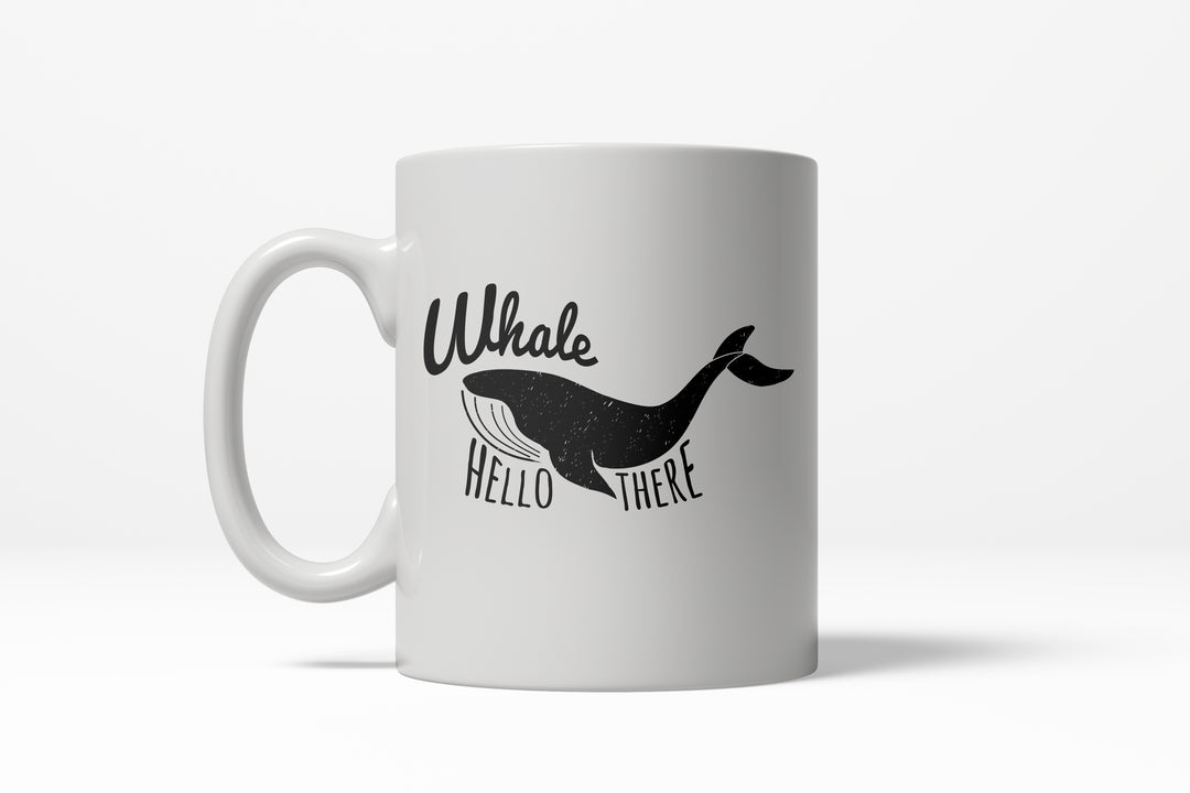 Funny White Whale Hello Coffee Mug Nerdy animal Tee