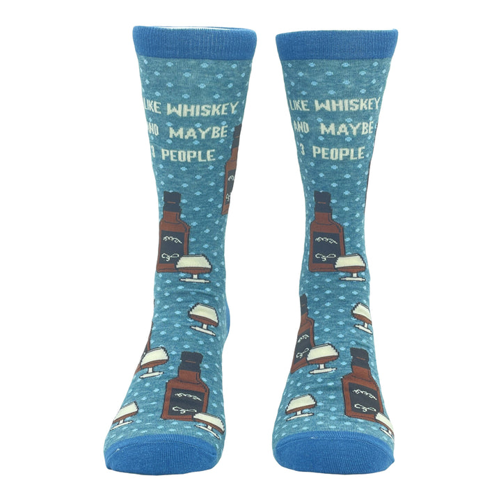 Men's I Like Whiskey And Maybe 3 People Socks