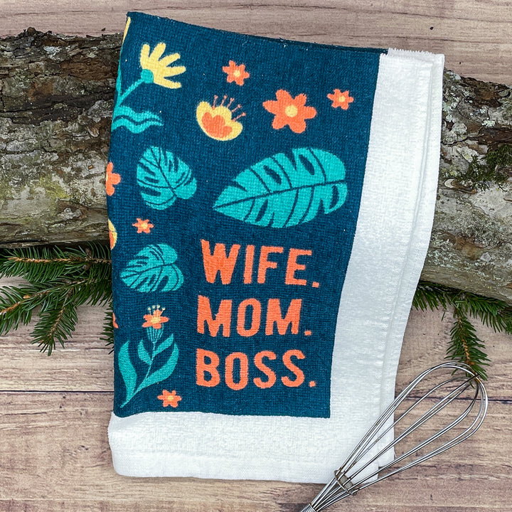 Wife Mom Boss Tea Towel Tea Towel