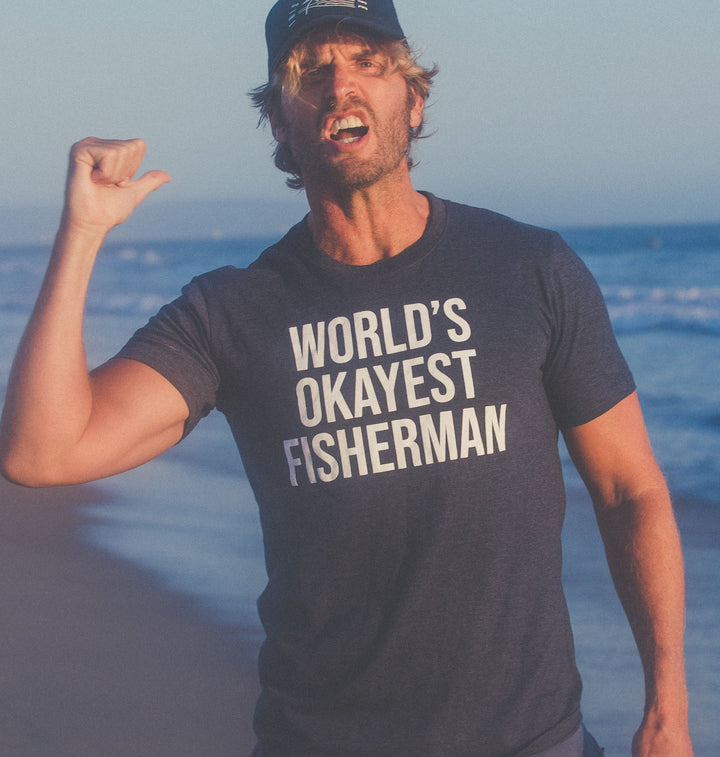 World's Okayest Fisherman Men's T Shirt