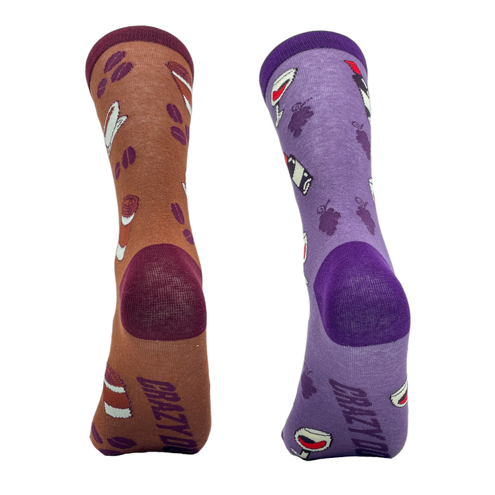 Womens AM Coffee PM Wine Socks