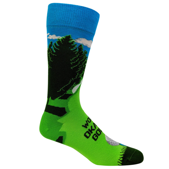 Mens World's Okayest Golfer Socks