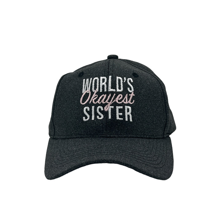 Funny Black - Worlds Okayest Sister Worlds Okayest Sister Nerdy sarcastic Tee