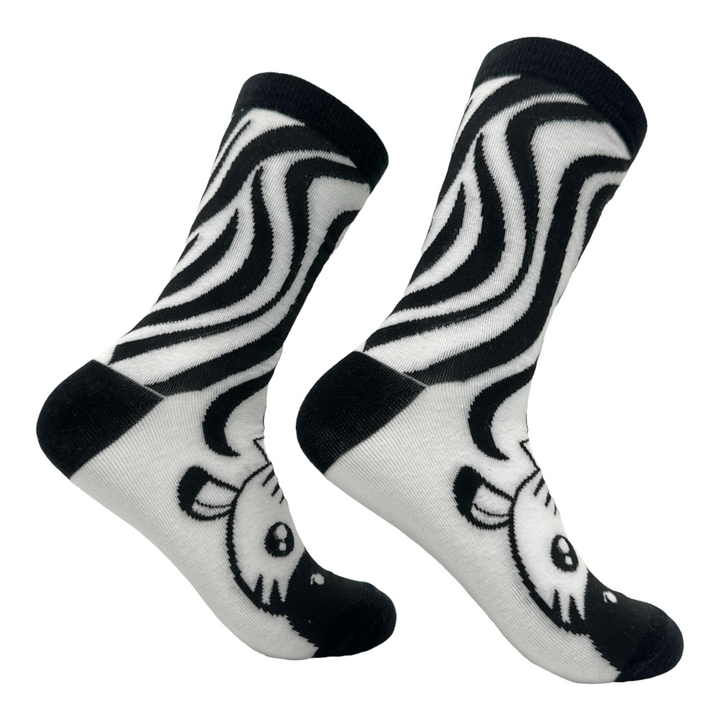 Funny Zebra Women's Zebra Sock Nerdy Animal Tee