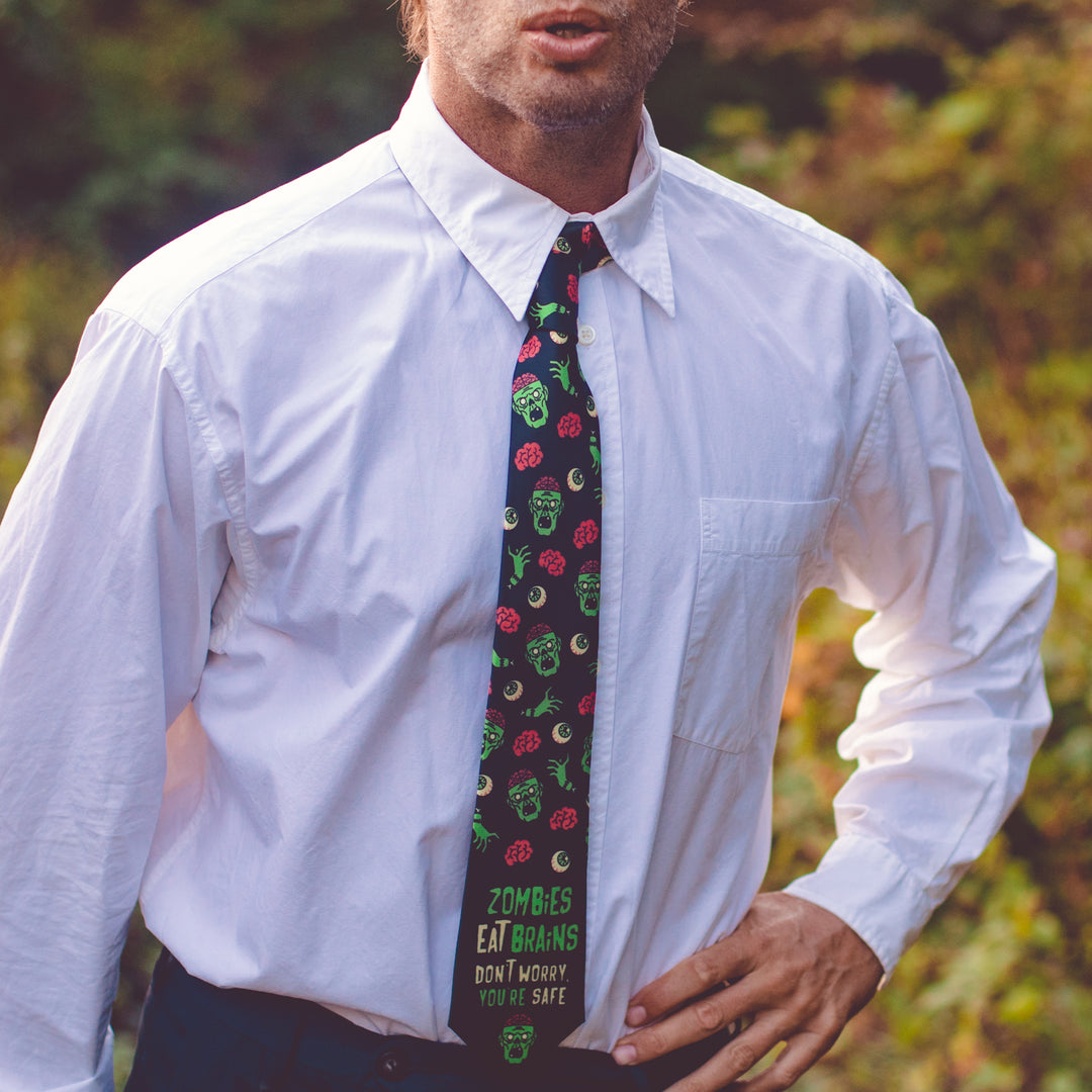 Zombies Eat Brains Neck Tie Tie