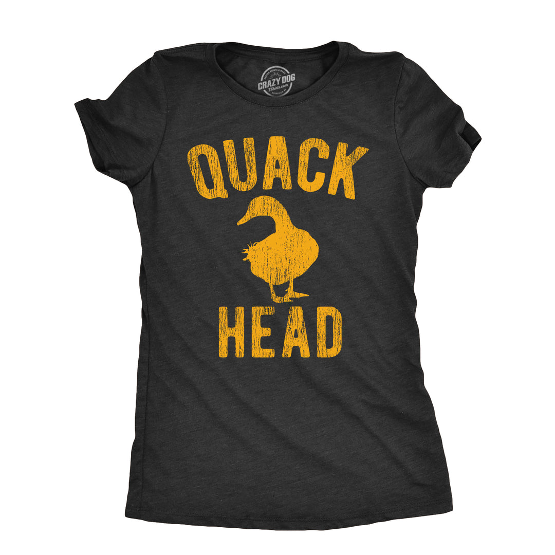 Funny Heather Black - QUACKHEAD Quack Head Womens T Shirt Nerdy Animal Sarcastic Tee