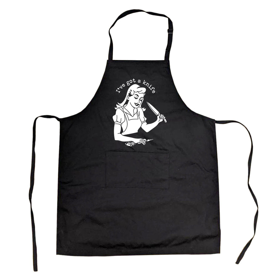 I Got A Knife Cookout Apron - Crazy Dog T-Shirts