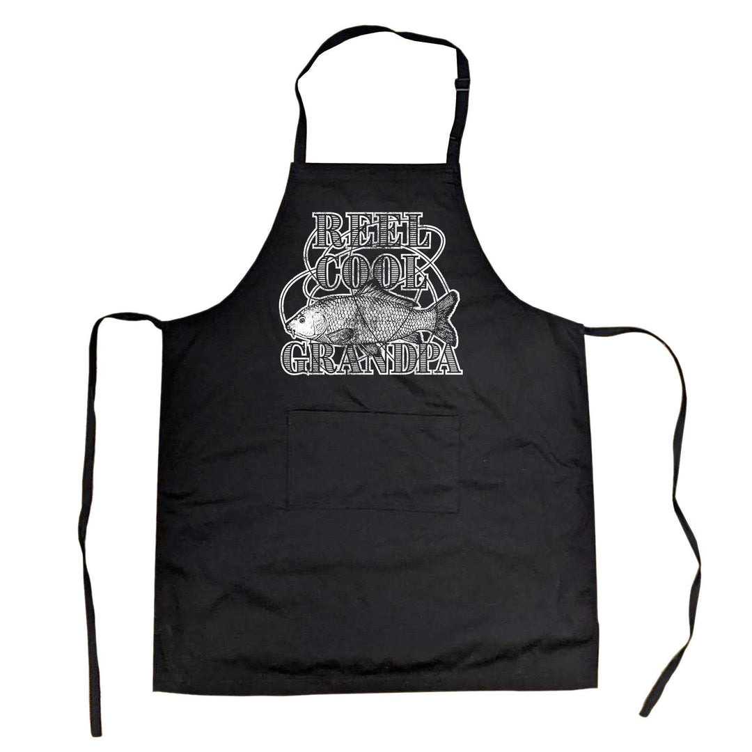 Reel Cool Grandpa Cookout Apron - Crazy Dog T-Shirts