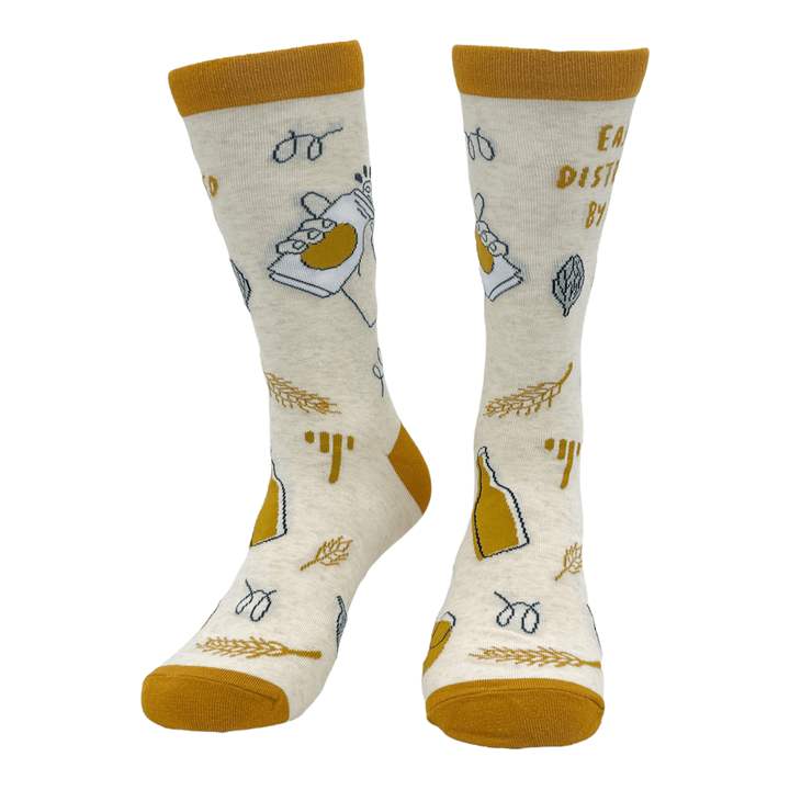 Men's Easily Distracted By Beer Socks  -  Crazy Dog T-Shirts