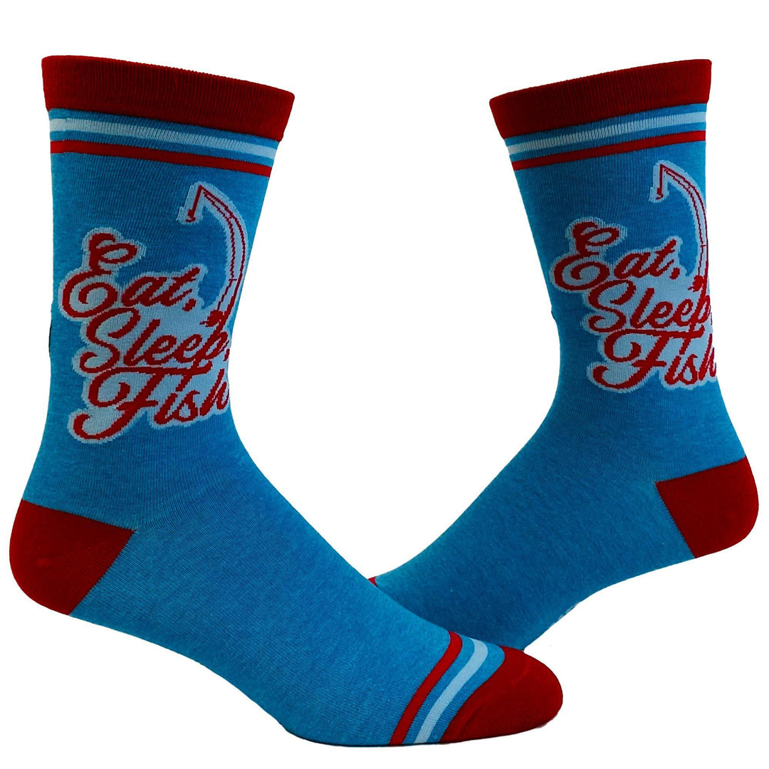 Men's Eat Sleep Fish Socks - Crazy Dog T-Shirts